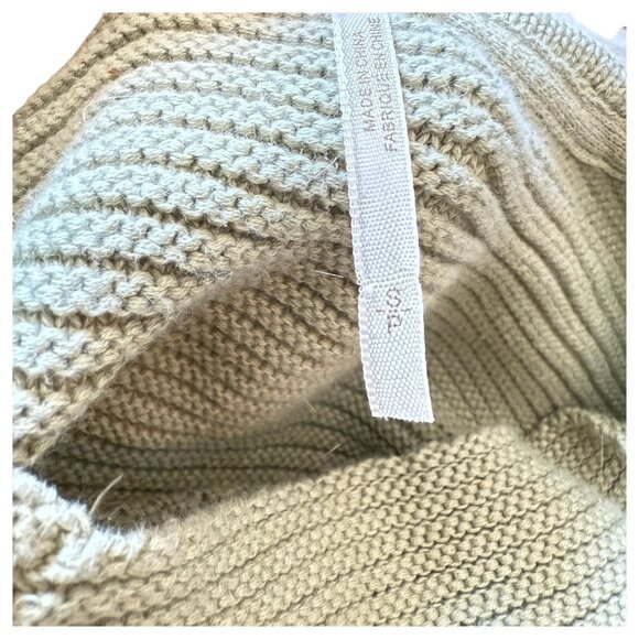 Free People Womens Oversized Ribbed Knit Sweater Green Size Small Pull Over Cuff - Picture 8 of 9